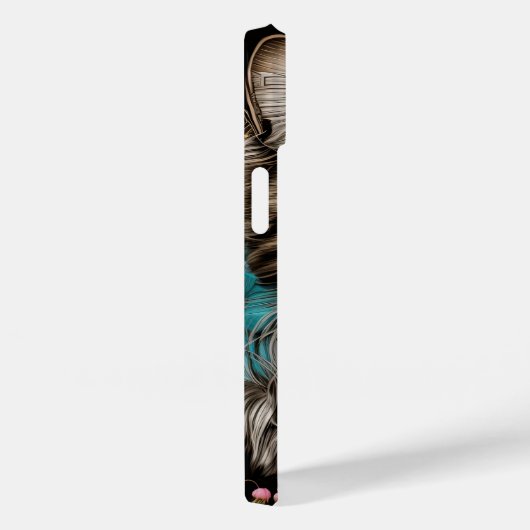 ファンタジー猫と花と蝶のAIアート Case-Mate iPhoneケース (裏面 / 右)