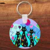 「ファンタジー猫の夏」 キーホルダー (正面)