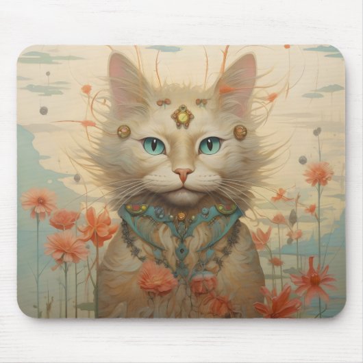 ファンタジー猫花 マウスパッド (正面)