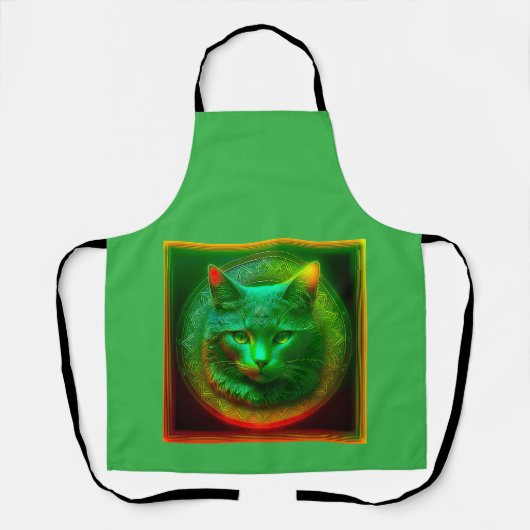 ファンタジー猫 エプロン (正面)