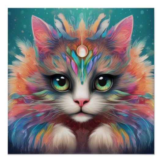 ファンタジー猫 ポスター (正面)