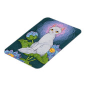 ファンタジー猫Oracle肯定 – マインドフルネス マグネット (左側)