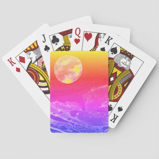 ファンタジー界とその衛星のクローズアップ トランプ (裏面)