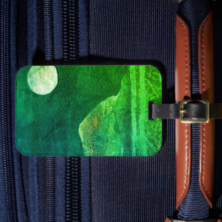 ファンタジー界とその衛星のクローズアップ ラゲッジタグ