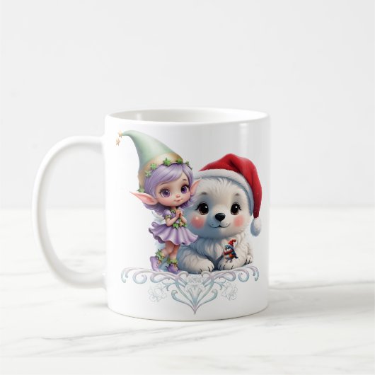 ファンタジー界の友達。 コーヒーマグカップ (左)