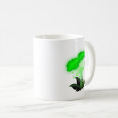 ファンタジー白熱［赤熱］光を放つシャントレグリーン コーヒーマグカップ (正面右)