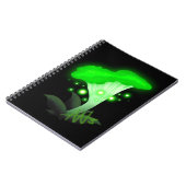 ファンタジー白熱［赤熱］光を放つシャントレグリーン ノートブック (左側)