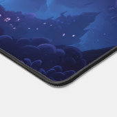 ファンタジー白熱［赤熱］光を放つ月が魔法の道を越える デスクマット (コーナー)