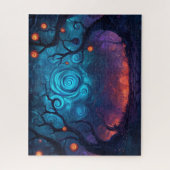 ファンタジー白熱［赤熱］光を放つ正午の魅惑されたパス ジグソーパズル (縦)