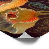 ファンタジー白熱［赤熱］光を放つ花 ポスター (角)