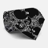 ファンタジー白黒モンスターパターン ネクタイ (ロール)