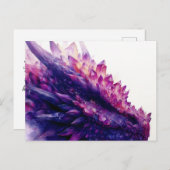 ファンタジー神秘的アメジストクリスタルドラゴンビースト シーズンポストカード (正面/裏面)