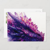 ファンタジー神秘的アメジストクリスタルドラゴンビースト シーズンポストカード (正面/裏面)