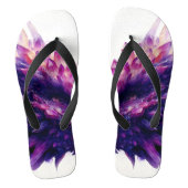ファンタジー神秘的アメジストクリスタルドラゴンビースト ビーチサンダル (フットベッド)