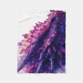 ファンタジー神秘的アメジストクリスタルドラゴンビースト フリースブランケット (正面)