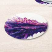 ファンタジー神秘的アメジストクリスタルドラゴンビースト ラウンドペーパーコースター (アングル)