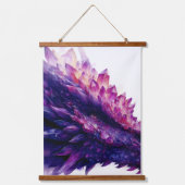 ファンタジー神秘的アメジストクリスタルドラゴンビースト 吊り下げ型タペストリー (正面)