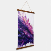 ファンタジー神秘的アメジストクリスタルドラゴンビースト 吊り下げ型タペストリー (傾斜あり)