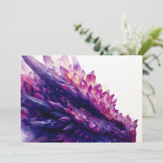 ファンタジー神秘的アメジストクリスタルドラゴンビースト 案内状 (スタンド正面)