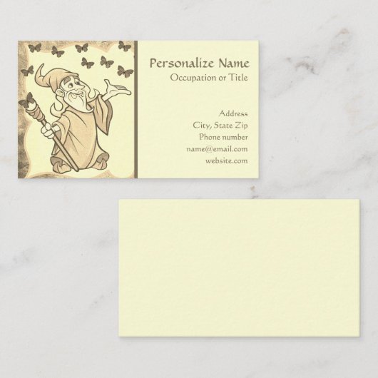 ファンタジー神秘的魅惑魔法 名刺 (正面/裏面)