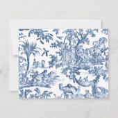 ファンタジー神話の生き物ヴィンテージトイルブルー ノートカード (裏面)