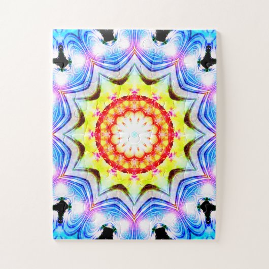 ファンタジー祭司魔導師マジョル鮮やかマンデラ ジグソーパズル (縦)