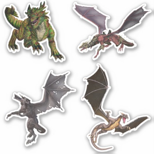 ファンタジー竜ヘビ シール (正面)