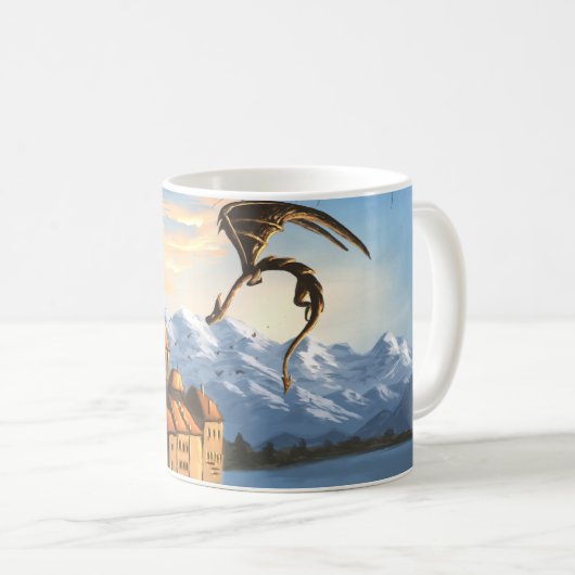 ファンタジー竜 コーヒーマグカップ (正面右)