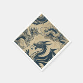 ファンタジー竜 スタンダードカクテルナプキン (角)