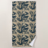 ファンタジー竜 ビーチタオル (正面)