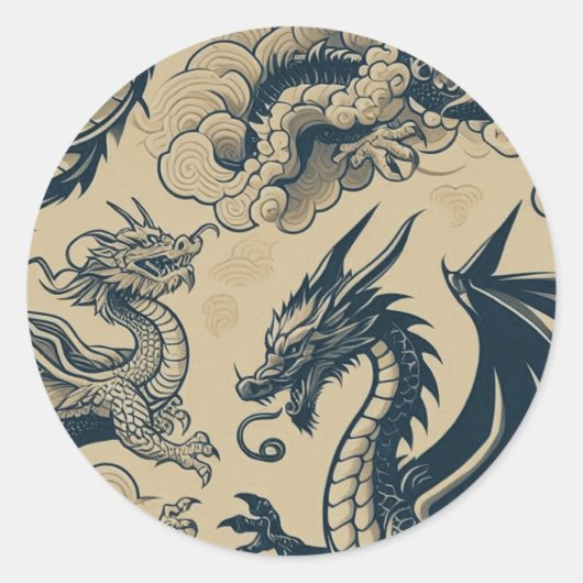 ファンタジー竜 ラウンドシール (正面)