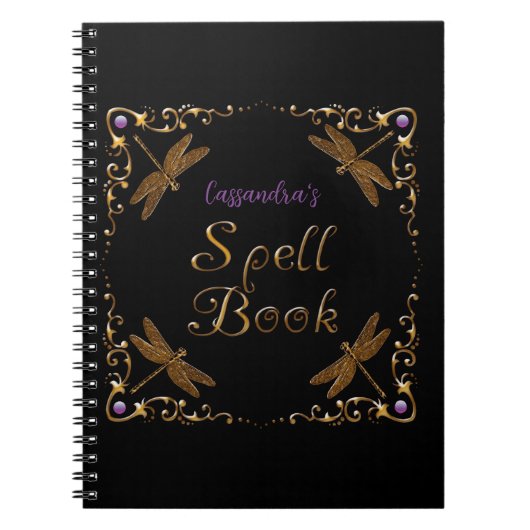 ファンタジー童話の呪文パーソナライズされた書 ノートブック (正面)