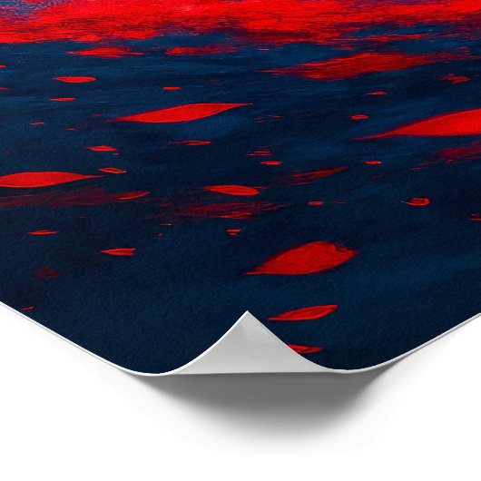 ファンタジー素晴らしの花が咲くさくらんぼ ポスター (角)