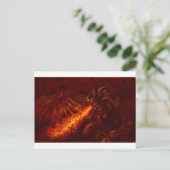 ファンタジー素晴らしレッド・ドラゴンの呼吸炎 ポストカード (スタンド正面)