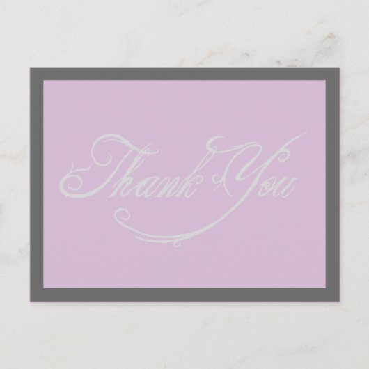 ファンタジー素朴結婚の感謝はがき ポストカード (正面)