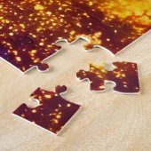 ファンタジー紫と金ゴールド光沢のある超新星 ジグソーパズル (側面)