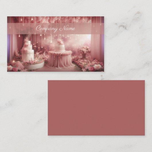 ファンタジー結婚ケーキ 名刺 (正面/裏面)