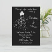 ファンタジー結婚ズガウンシャワー招待状 招待状 (スタンド正面)