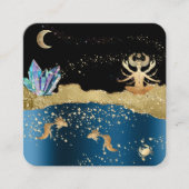 *~*ファンタジー結晶天のがん金ゴールド スクエア名刺 (正面)