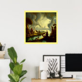 ファンタジー絵を描の6 – ビレッジランドスケープ ポスター (ホームオフィス)