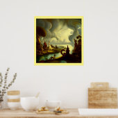 ファンタジー絵を描の6 – ビレッジランドスケープ ポスター (キッチン)