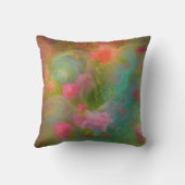 ファンタジー絵を描花の温水色植物 クッション (裏面)