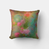 ファンタジー絵を描花の温水色植物 クッション (正面)