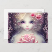 ファンタジー絵画のサイエンスフィクションのベビー猫 ポストカード (正面/裏面)