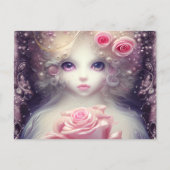 ファンタジー絵画のサイエンスフィクションのベビー猫 ポストカード (正面)