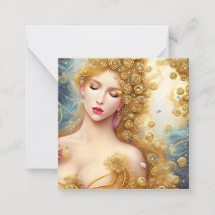 ファンタジー絵画のサイエンスフィクション絶妙な繊細なゴール ノートカード