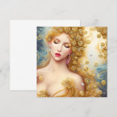 ファンタジー絵画のサイエンスフィクション絶妙な繊細なゴール ノートカード (正面/裏面)