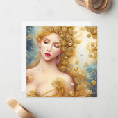 ファンタジー絵画のサイエンスフィクション絶妙な繊細なゴール ノートカード (正面/裏面インサイチュ)