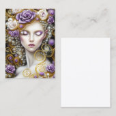 ファンタジー絵画のサイエンスフィクション絶妙な繊細な金ゴールドと 名刺 (正面/裏面)