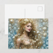ファンタジー絵画の官能的な女性の水泳群 ポストカード (正面/裏面)